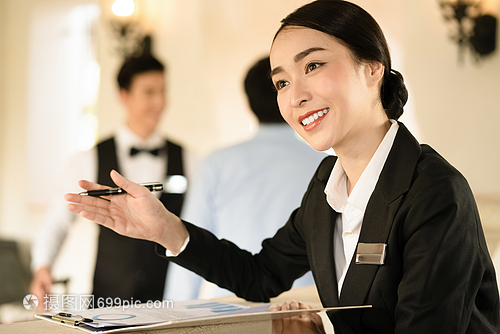 男人和女人戶內(nèi)服務業(yè)女酒店員工